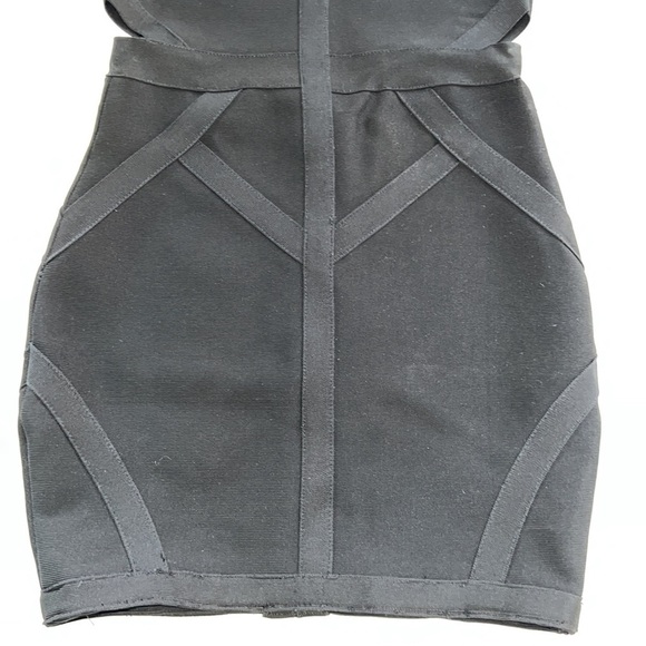 Black Bandage Dress with Zip Back Size S - Picture 4 of 5
